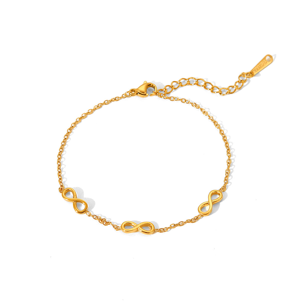 INS-style fashion trend digital symbol stainless steel bracelet for women, non-fading, versatile titanium steel jewelry