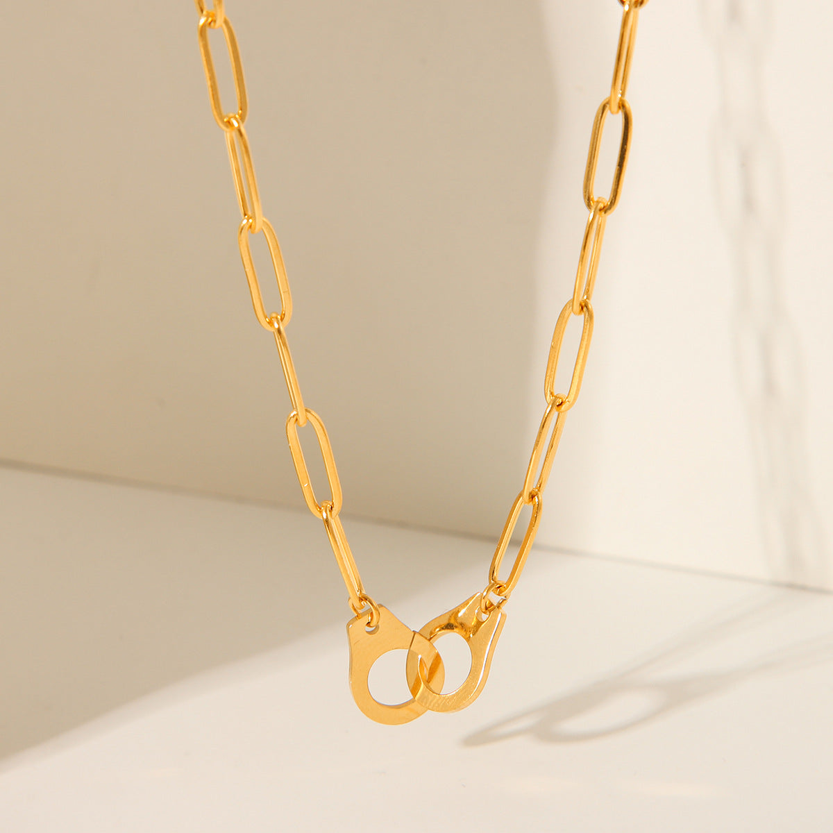 New Stainless Steel Necklace Fashionable and Versatile Cross Chain Hip-hop Necklace Titanium Steel Necklace Women