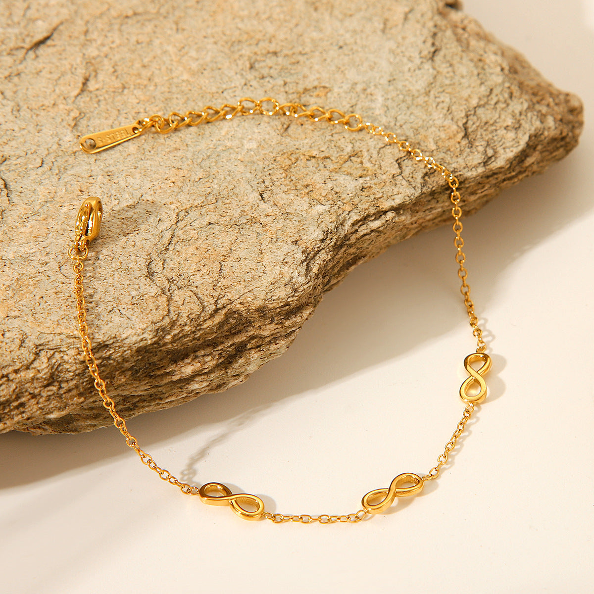 INS-style fashion trend digital symbol stainless steel bracelet for women, non-fading, versatile titanium steel jewelry