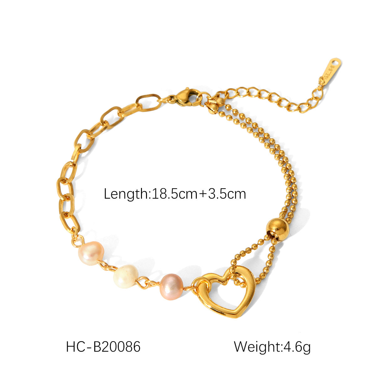 Freshwater Pearl Pendant Bracelet, Draw-style Stainless Steel Box Chain Bracelet, Titanium Steel, Non-fading, Elegant Jewelry