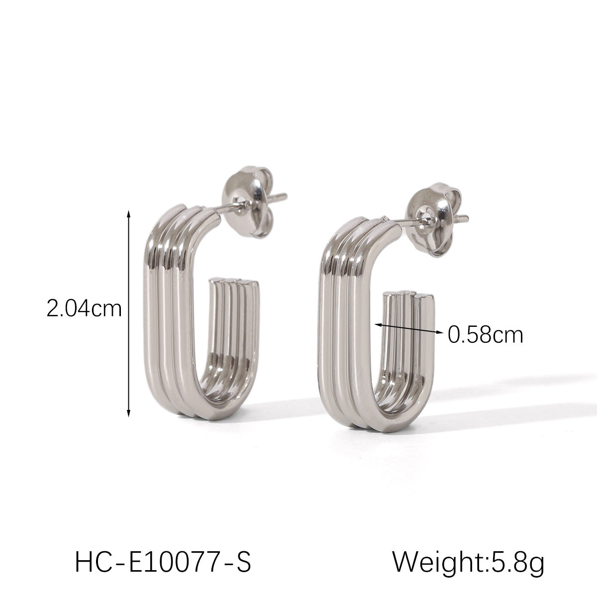 Multi-layer Linear Stainless Steel Earrings for Women, Personalized and Versatile, Titanium Steel Earrings, Non-fading Earrings