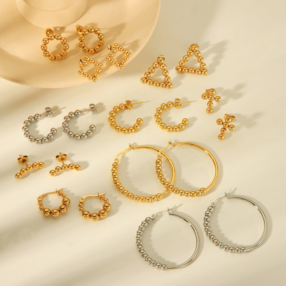 Titanium Steel Earrings, Women's High-end Fashionable and Versatile Trendy Earrings That Won't Fade