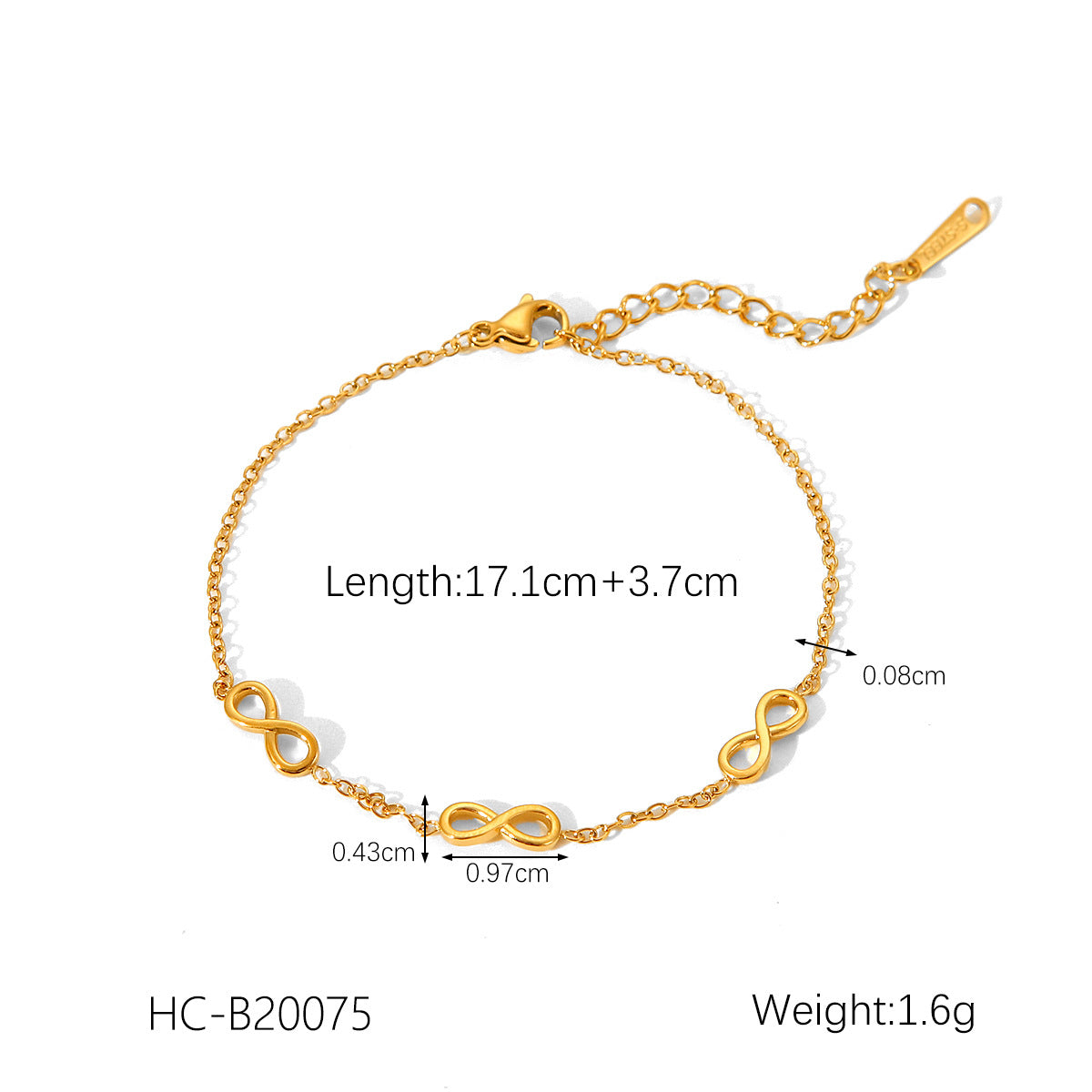 Titanium Steel Necklace 18K Gold-plated Stainless Steel Digital Necklace Does Not Fade Clavicle Chain Necklace