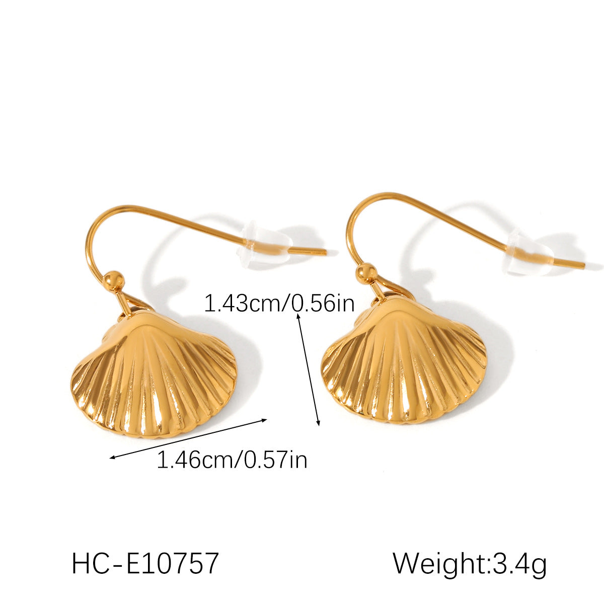 18K Gold Stainless Steel Anchor Earrings with Diamond Studs, Women's Light Luxury High-end Titanium Steel Earrings