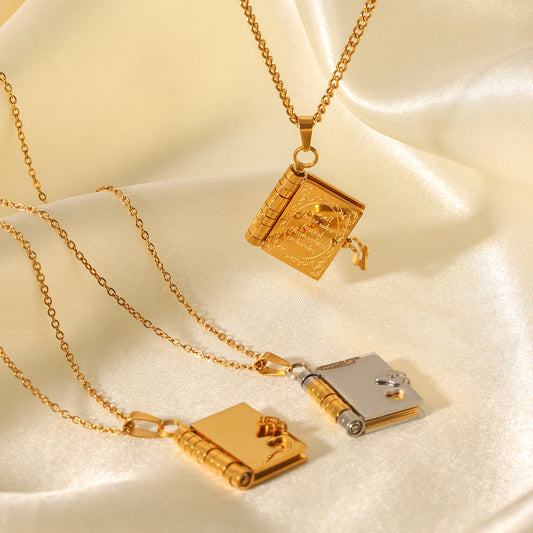 Titanium Steel Necklace with Detachable Pendant Love Letter Necklace Couple's Necklace Stainless Steel Clavicle Chain Lover Necklace