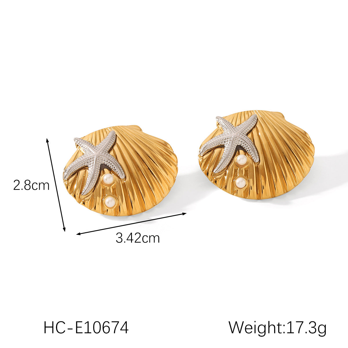 18K Gold Stainless Steel Anchor Earrings with Diamond Studs, Women's Light Luxury High-end Titanium Steel Earrings