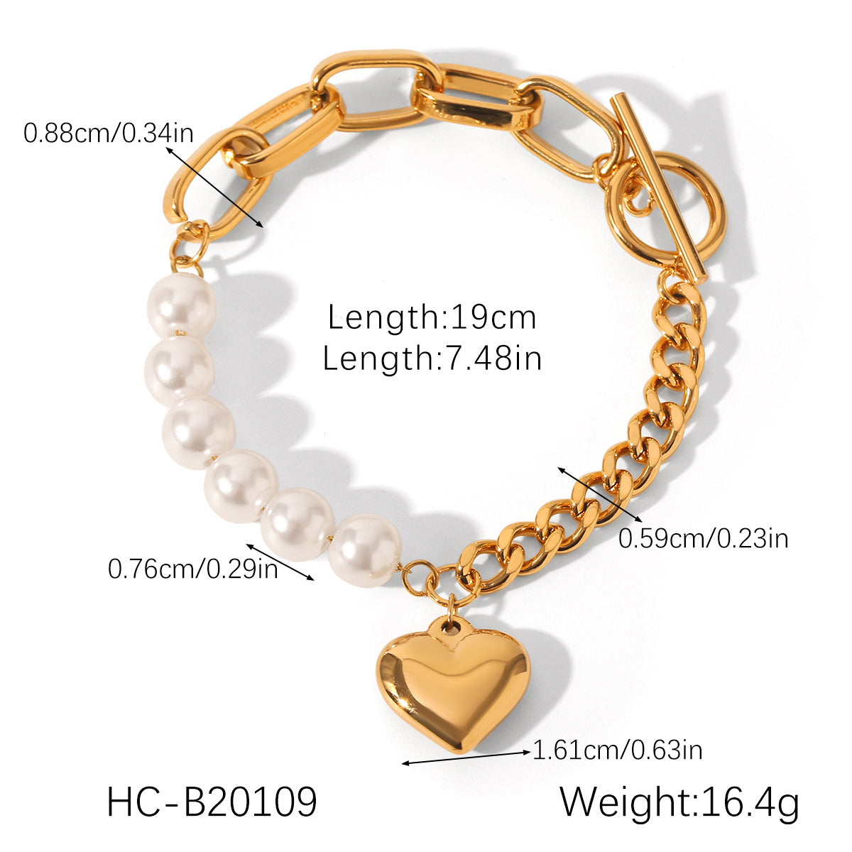 OT Buckle Heart-shaped Pendant Stainless Steel Bracelet for Women, Non-fading, High-end Feel, Heart-shaped Jewelry, Titanium Steel Accessory