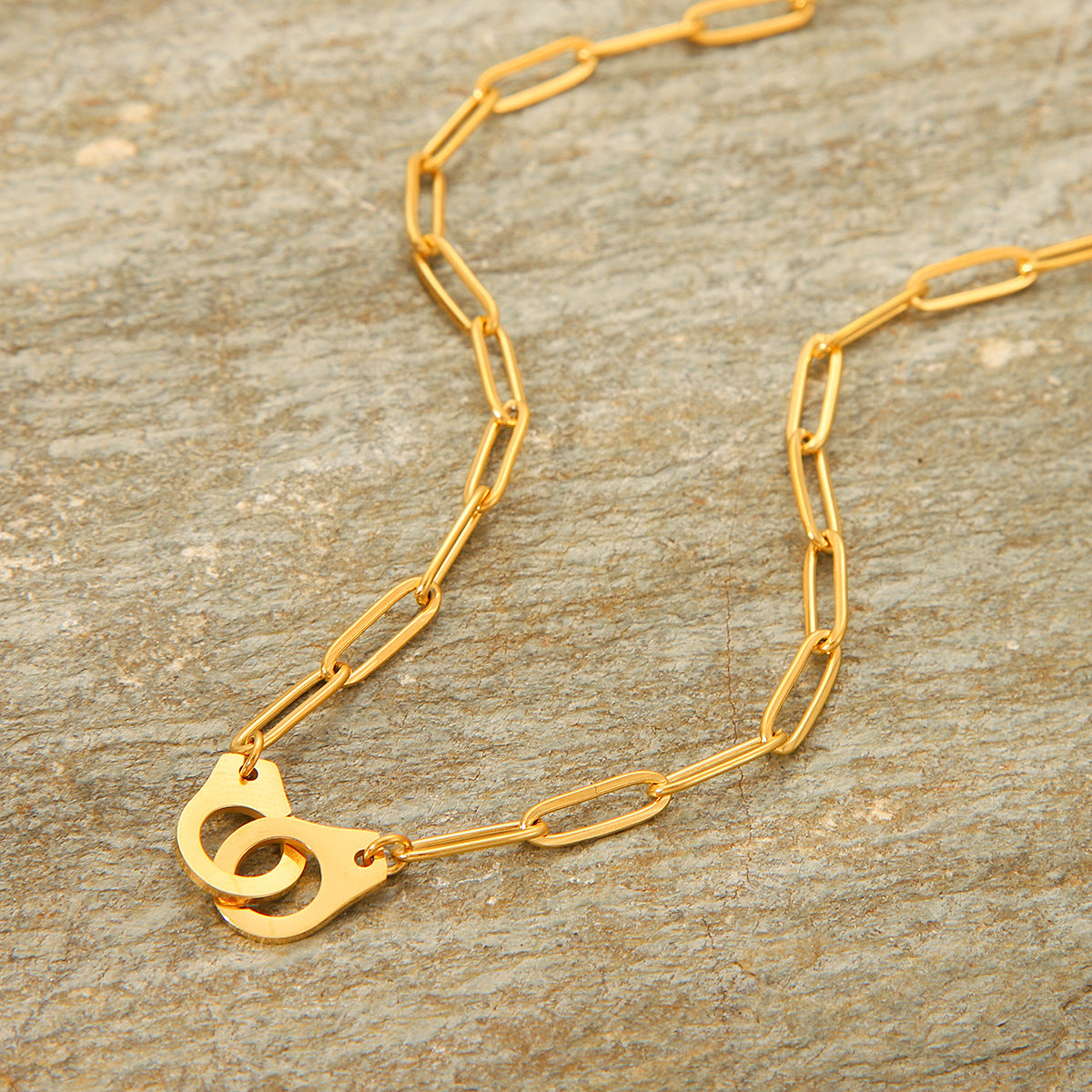 New Stainless Steel Necklace Fashionable and Versatile Cross Chain Hip-hop Necklace Titanium Steel Necklace Women