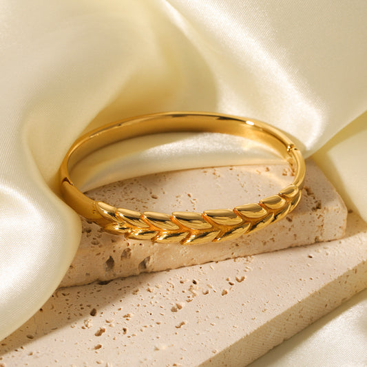 Stainless Steel Wheat-ear Bracelet, Light Luxury and High-end Feel, Women's Titanium Steel Bracelet, Non-fading Jewelry