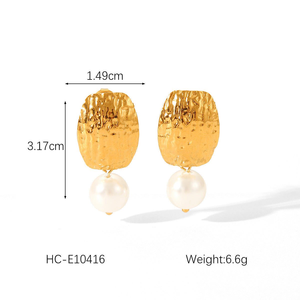 Ins Wind Punch Texture Titanium Steel Earrings 18K Gold Stainless Steel Geometric Love Butterfly Inlaid Diamond Earrings