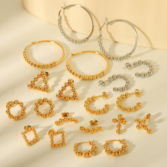 Titanium Steel Earrings, Women's High-end Fashionable and Versatile Trendy Earrings That Won't Fade